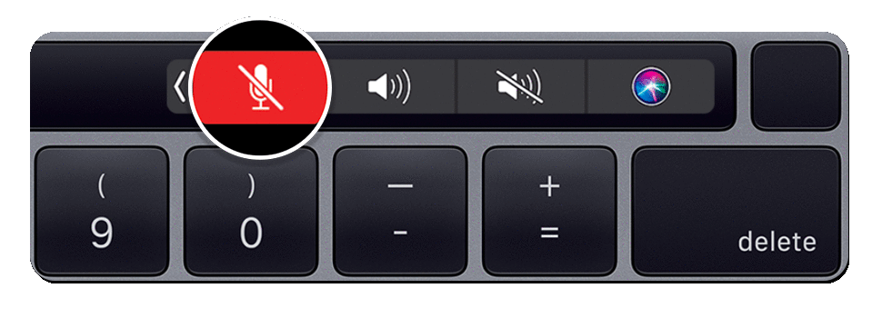 mute apple macbook touch bar